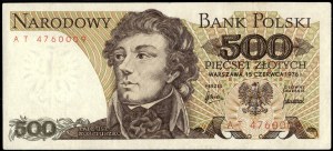 Poland. 1976 500 Zlotych Prefix AT