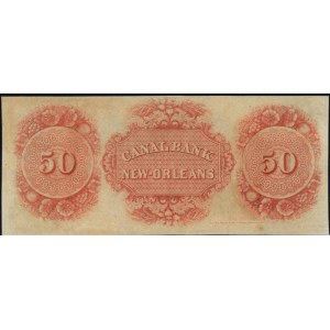 United States of America. 1850s 50 Dollars New Orleans Canal & Banking Co. Louisiana Plate C