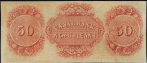 United States of America. 1850s 50 Dollars New Orleans Canal & Banking Co. Louisiana Plate C