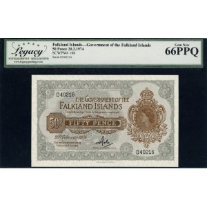 Falkland Islands. 1974 50 Pence Prefix D