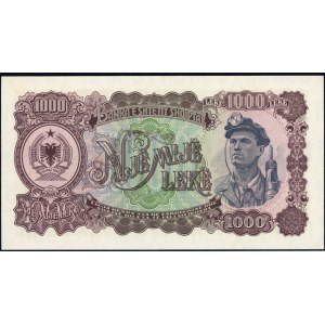 Albania. 1957 1000 Leke Prefix TH