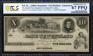 United States of America. 1860s 10 Dollars East Haddam Connecticut Plate A