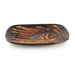 Leszek Dutka, Decorative platter, 1960s-70s.