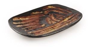 Leszek Dutka, Decorative platter, 1960s-70s.