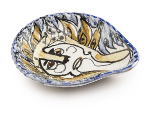 Yannick Leider, Decorative platter, 2nd half of 20th century.