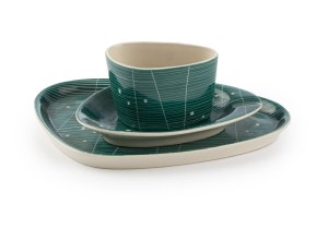 Porcelain and Porcelite Works in Chodzież, Smoker's set, 1960s.