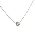 WHITE GOLD CHOKER WITH DIAMONDS - PND30301