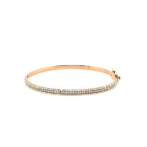 14K ROSE GOLD BRACELET 13 GR WITH DIAMONDS - DH-B268