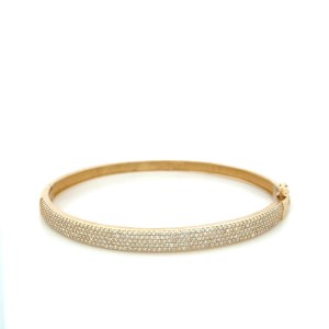 14K YELLOW GOLD BRACELET 10.02 GR WITH DIAMONDS - DH-B353