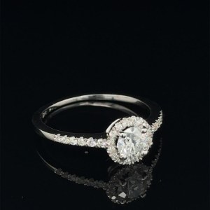 14K WHITE GOLD RING 1.88 GR WITH DIAMONDS - RNG30205