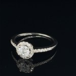 14K WHITE GOLD RING 1.88 GR WITH DIAMONDS - RNG30205