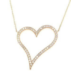 6.60 GR GOLD CHOKER WITH DIAMOND HEART - RS11204