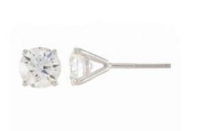 1.00 CT GOLD DIAMOND EARRINGS - 312 MARTINI ROUND