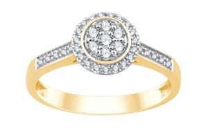GOLD RING WITH LAB GROWN DIAMONDS - 458 LG