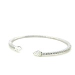 14K WHITE GOLD BRACELET 10.70 GR WITH DIAMONDS - DH-B367