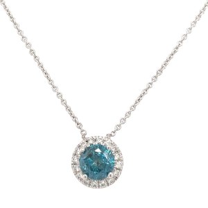3.02 GR GOLD CHOKER WITH BLUE DIAMONDS - PND20210