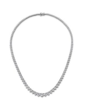 28 GRAMS GRADUATED LAB GROWN DIAMOND TENNIS NECKLACE IN GOLD - 206/W
