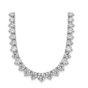 28 GRAMS GRADUATED LAB GROWN DIAMOND TENNIS NECKLACE IN GOLD - 206/W