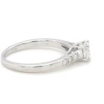 2.15 GR WHITE GOLD RING WITH CENTRAL DIAMOND + SIDE BRILLIANTS - RNG40401