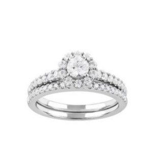 WHITE GOLD RING WITH LAB GROWN DIAMONDS - 423 LG