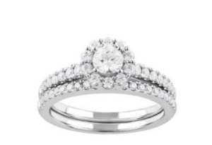 WHITE GOLD RING WITH LAB GROWN DIAMONDS - 423 LG