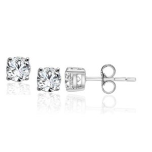1.00 CT NATURAL DIAMOND GOLD EARRINGS - 802 BASKET SET 14 NAT