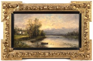 German School, 19th Century, Mountain Lake Landscape