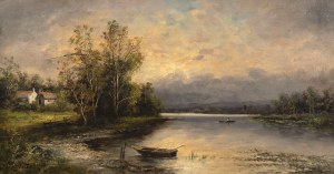 German School, 19th Century, Mountain Lake Landscape