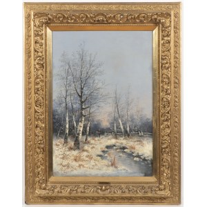 Fischhof Georg (1859-1914), Winter landscape