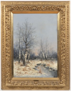 Fischhof Georg (1859-1914), Winter landscape