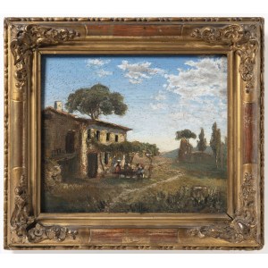 19th-Century School, Italian Landscape with Figures