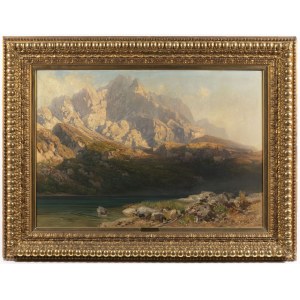 Carl Heyn (German, 1843-1906), Alpine Lake Landscape