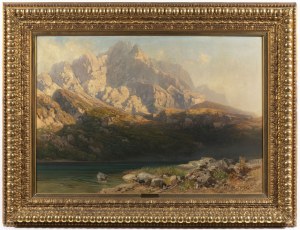 Carl Heyn (German, 1843-1906), Alpine Lake Landscape