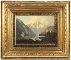 August Lohr, 1842 - 1920, View across a lake
