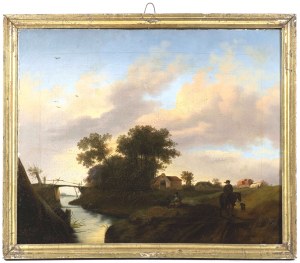 Printer 18th century, Landscape with staffage figures