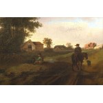 Printer 18th century, Landscape with staffage figures