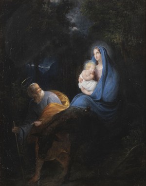 Painter probably 18th century, Rest on the Flight into Egypt