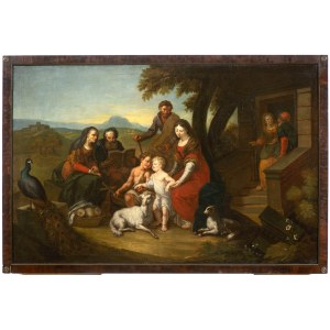 Johann Nepomuk della Croce (1736 -1819 ), The Holy Family With St. John The Baptist In Landscape