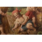 Friedrich SCHLEGEL (Prague 1865-1935 Vienna), Children in the fields cutting grain.
