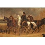 Painter 19th century ., A Gallop on the Country Road