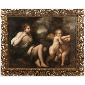 19th-century painter after Annibale Carracci, Venus with Two Cupids