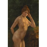 German School, 19th Century, Study of a Nude at the Water's Edge