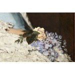 Eugenio de Blass (1843-1931), Portrait of a Young Girl with a Bouquet of Flowers