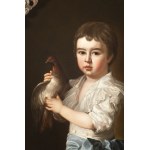 19th Century Painter, Portrait of a Child with a Bird.