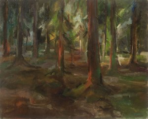 Miloslava Vrbová (Czech, 20th Century), A Forest Interior