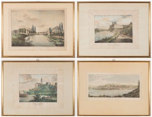 Four engravings landscapes