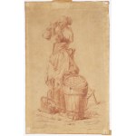Attributed to the French School, 18th Century, A Peasant Woman with a Spyglass