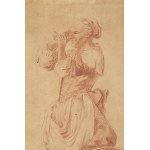 Attributed to the French School, 18th Century, A Peasant Woman with a Spyglass
