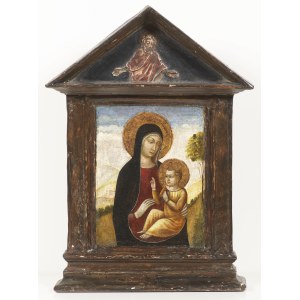 Pellegrino di Mariano Rossini (1449 - 1492), - Domestic altar with Madonna and Child