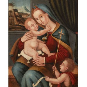 Italian School, Circa 1600, The Madonna and Child with the Infant Saint John the Baptist